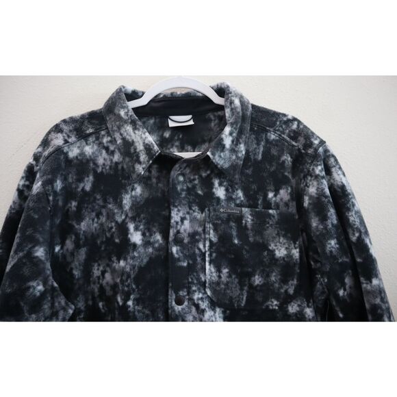 Columbia AM1854-010 Men's Sz M Black Timberwild Steens Mountain Printed Shacket - Picture 3 of 6
